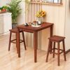 3-Piece Pub Table and 2 Saddle Stools Set