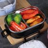 Bento Box Double Layer Lunch Box with Removable Stainless Steel Tray, Leakproof & Microwave Safe
