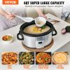 VEVOR 6QT Electric Slow Cooker Pot with 3-Level Heat Settings & Locking Lid