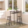 3 Piece Dining Table with 2 Matching Stools
