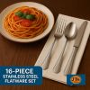 16-Piece Stainless Steel Flatware for 4