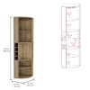 Oban Corner Bar Cabinet with 5 Shelves, 8 Bottle Cubbies