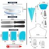 108Pcs Cake Decorating Supplies Kit includes 11in Revolving Turntable and Table Stand
