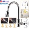 Single Handle Kitchen Sink Faucet, Brushed Nickel Stainless Steel, Pulldown Head w/Flexible Sprayer