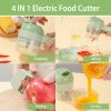 4 in 1 Handheld Electric Vegetable Food Processor, Rechargeable