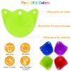 4 Pack Egg Poachers Silicone Egg Poaching Cups - BPA Free Non-Stick for Microwave or Stovetop