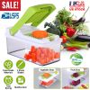 Stainless Steel Vegetable & Fruit Chopper Set w/3 Blades