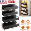 4Pcs Spice Rack Strong Magnetic Storage with 8 Removable Hooks