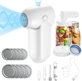 BoMiDi Mason Jar Vacuum Sealing Machine Kit, Portable Cordless, Food Preservation Seal Clip