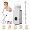 Portable Baby Milk Bottle Warmer with 6 Heating Levels, USB Rechargeable
