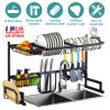 2-Tier Stainless Steel Large Over the Sink Dish Drying Rack Drainer & Organizer