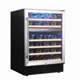 24 Dual Zone Inch Wine Refrigerator, Holds 46 Bottles