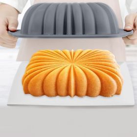 1pc Silicone Baking Mold, Rectangle, Flower-Shaped