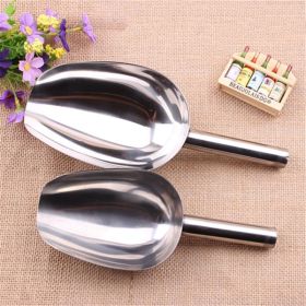 2 PCS Stainless Steel Small and Large Ice Scooper