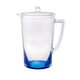 2.75 Quarts Water Pitcher with Lid, Oval Halo Design