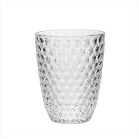 Set of 4 (12oz) Diamond Cut Acrylic Glasses