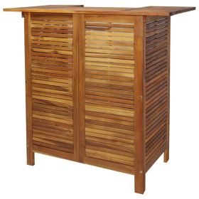 Solid Acacia Wood Bar Table - 43.3"x19.7"x41.3"