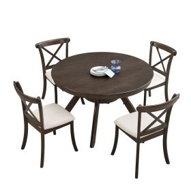 5 Piece Wooden Dining Table Set