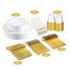 175 Pcs Disposable Gold Rim Dinnerware Set, Serves 25 Guests