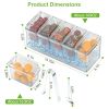 Ice Chilled Condiment Caddy Serving Tray with 5 Removable Containers