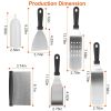 7Pcs Stainless Steel Griddle Accessories Kit, Utensil Tools