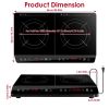 4000W Portable Dual Burner Induction Hot Plate with 9 Power & 9 Temperatures, 0-3 Hour Timer