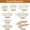 9Pcs Nonstick Cookware Set With Detachable Handles & Tempered Glass Lids