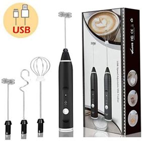 Rechargeable Electric Milk Frother - USB Charging, Portable