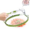 Transparent Microwave Covers for Food Splatter Guard with Handle, Adjustable Steam Vents