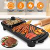 1300W Smokeless Non-Stick Electric Shabu Shabu Hot Pot with Grill, 2 In 1