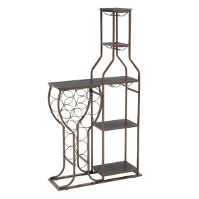5-tier Freestanding Hanging Wine Glass And Storage Rack