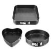3Pcs Non-stick Springform Cake Pan Set w/ Removable Bottom