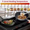 4000W Portable Dual Burner Induction Hot Plate with 9 Power & 9 Temperatures, 0-3 Hour Timer