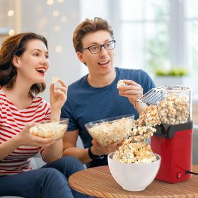 8 Cup Hot Air Popcorn Maker with Measure Cup And Butter Warmer