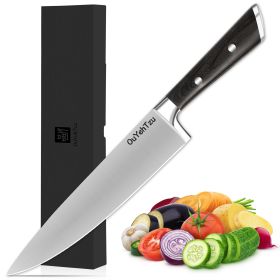 8 Inch Japanese High Carbon Steel Chef Knife with Black Sandalwood Handle