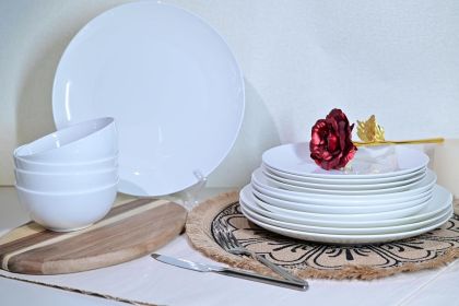 16 Pcs Jasmine Bone China Dinnerware Set, Serves For 4