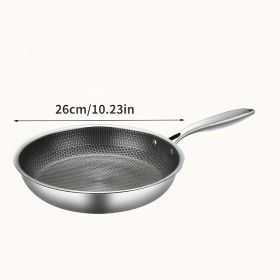 Stainless Steel Non Stick Honeycomb Frying Pan, Suitable For All Stoves