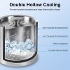 3L Stainless Steel Insulated Ice Bucket with Lid Scoop and Handle
