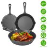 3Pcs Pre-Seasoned Cast Iron Skillet Set