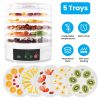 5 Layer Clear Electric Food Dehydrator with Adjustable Thermostat Timer