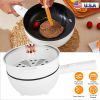 Portable Dual Power Non-Stick Hot Pot with Long Handle Steamer & Spatula