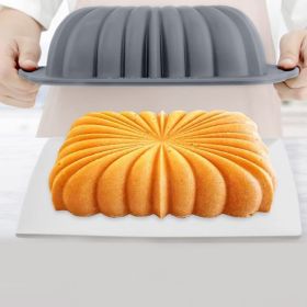 1pc Silicone Baking Mold, Rectangle, Flower-Shaped