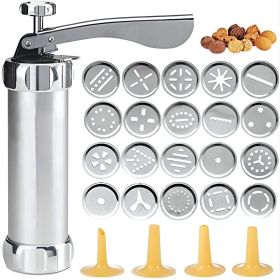 Cookie Press Gun Kit; Includes 20 Cookie Dies & 4 Stainless Steel Nozzles