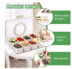 Portable divider plates with lids and handles