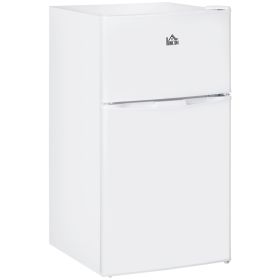3.2 Cu.Ft Double Door Mini Fridge with Freezer