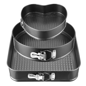 3Pcs Non-Stick Springform Leakproof Bakeware Pan with Removable Bottom 9in., 10in., 11in., Per Set