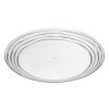 Set of 4 - 12" Designer Swirl Acrylic Dinner Plates, Crystal Clear, Reusable