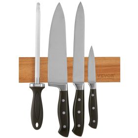 VEVOR 10" Magnetic Knife Holder, Strong Magnet, No Drilling Needed, Acacia Wood