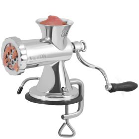 VEVOR Stainless Steel Manual Meat Grinder, Sausage Maker & 2 Cutting Plates