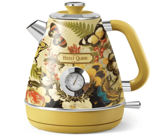 Hazel Quinn 1,7L Retro Electric Kettle, 1200W Instrument dial thermometer